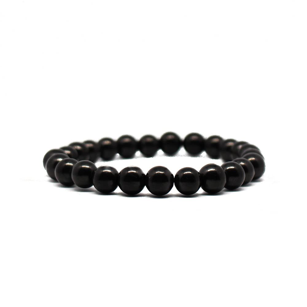 Pachamama Essentials 8mm shungite bracelet close-up for energy balance