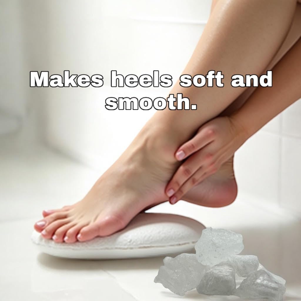 Pachamama Essentials alum stone demonstrated for small cuts and gentle care