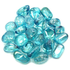 Pachamama Essentials Aqua Aura Quartz close-up highlighting blue iridescence and clarity