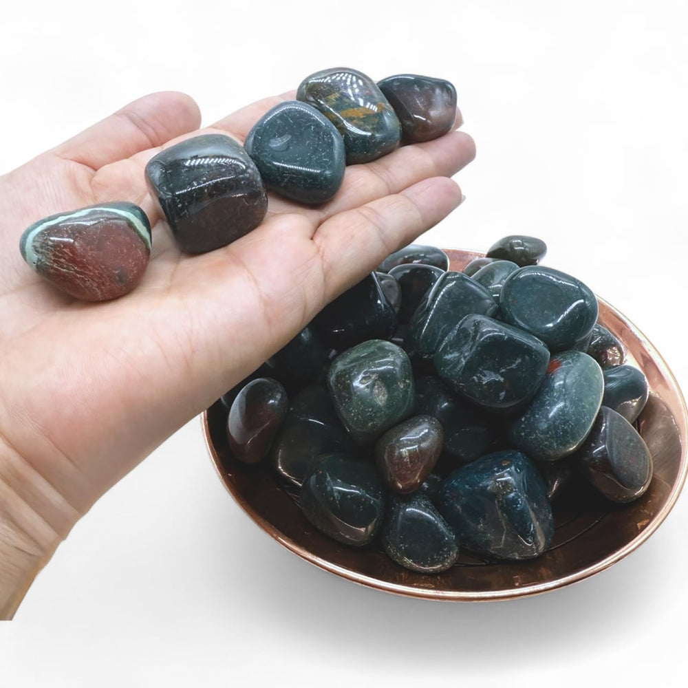 Pachamama Essentials Bloodstone amulet protects against negativity.