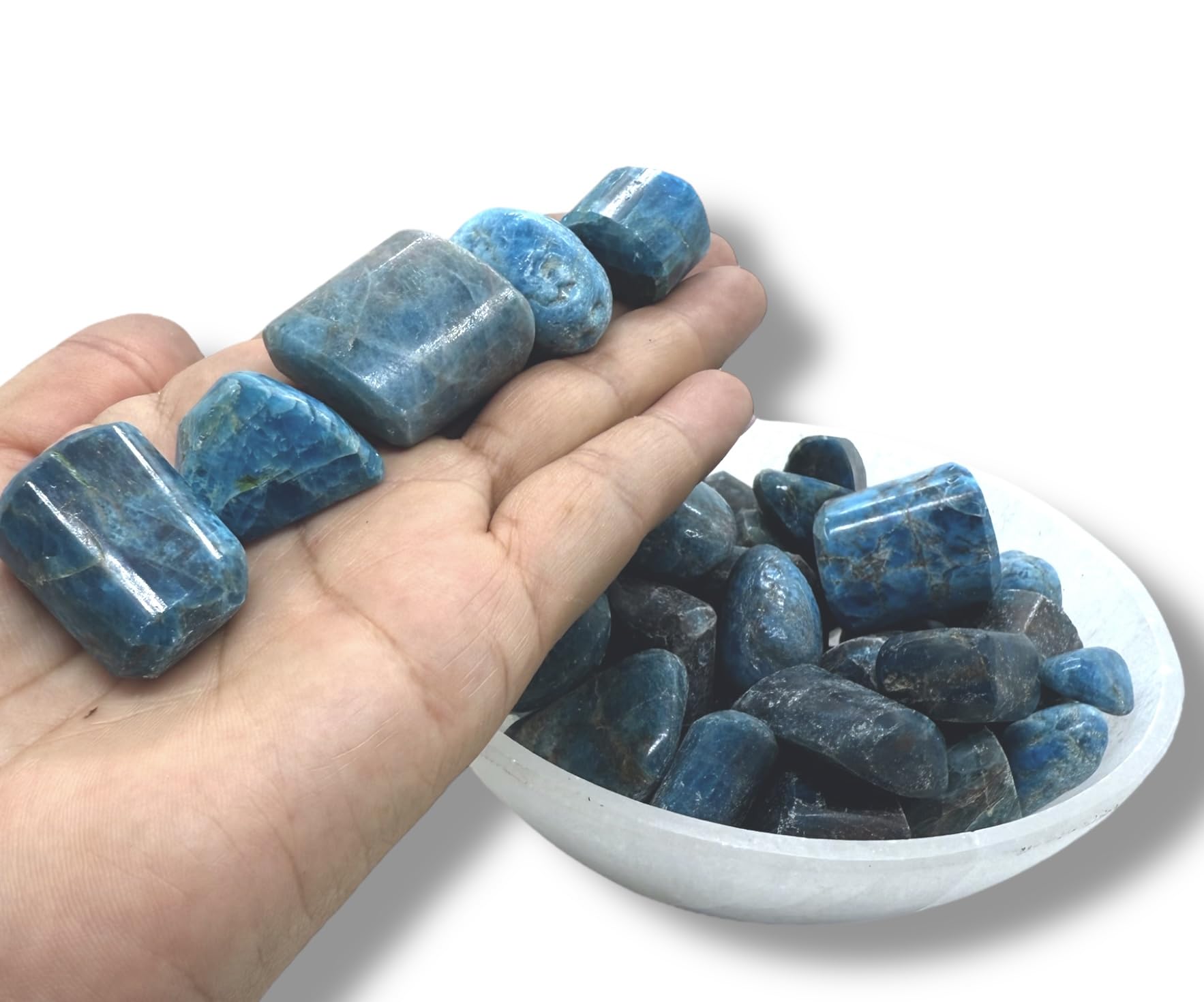 Pachamama Essentials Blue Apatite aids meditation and focus.