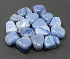 Pachamama Essentials Blue Quartz Tumbled Stones supporting diplomacy and soothing energy in daily life.