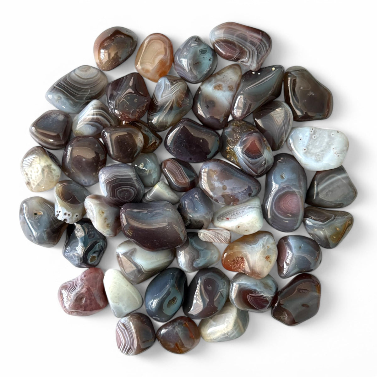 Pachamama Essentials Botswana Agate Sunset Stone for Reiki and decorative display