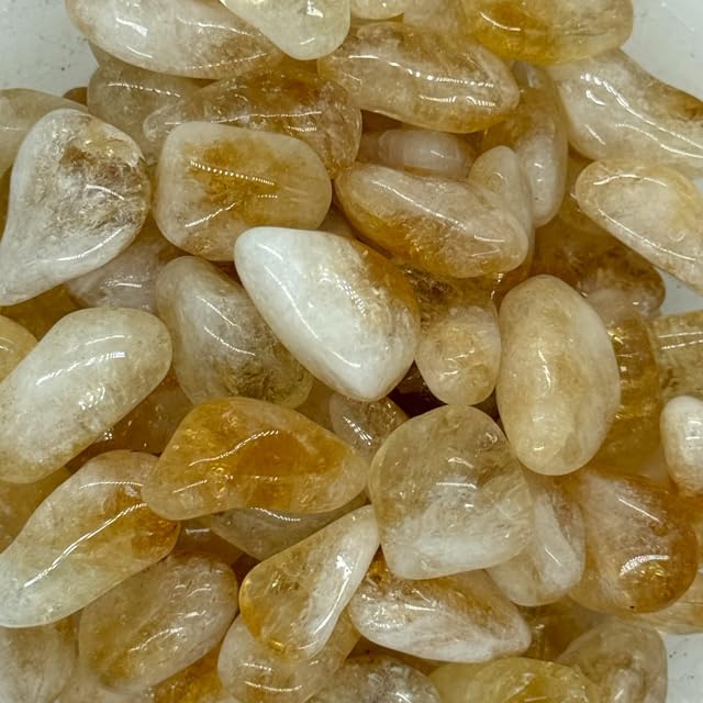 Pachamama Essentials Citrine tumbled stone near wealth corner to support prosperity focus
