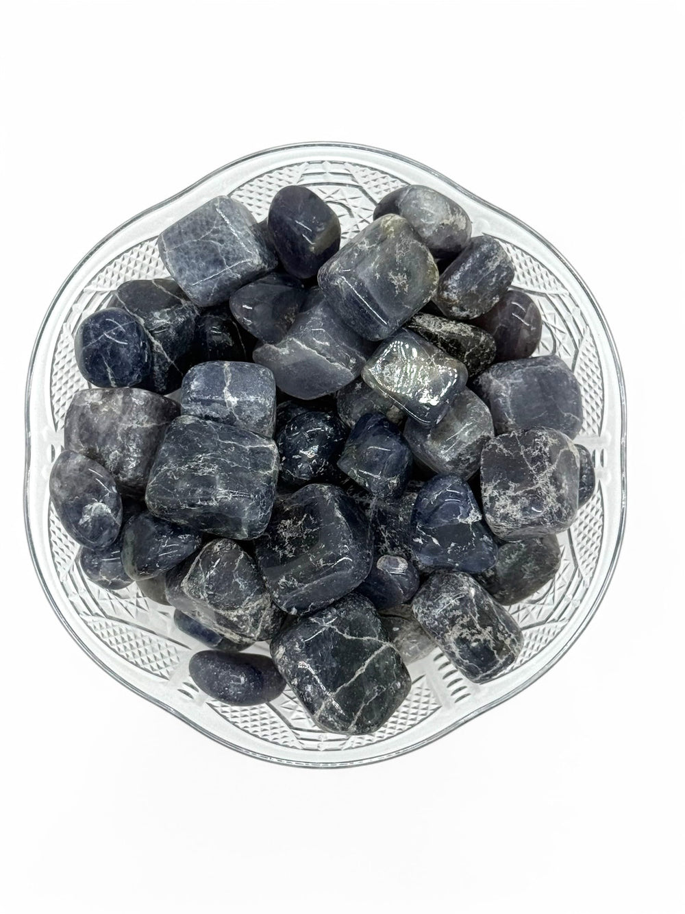 Pachamama Essentials Iolite tumbled stones celebrate new beginnings and confident shifts.