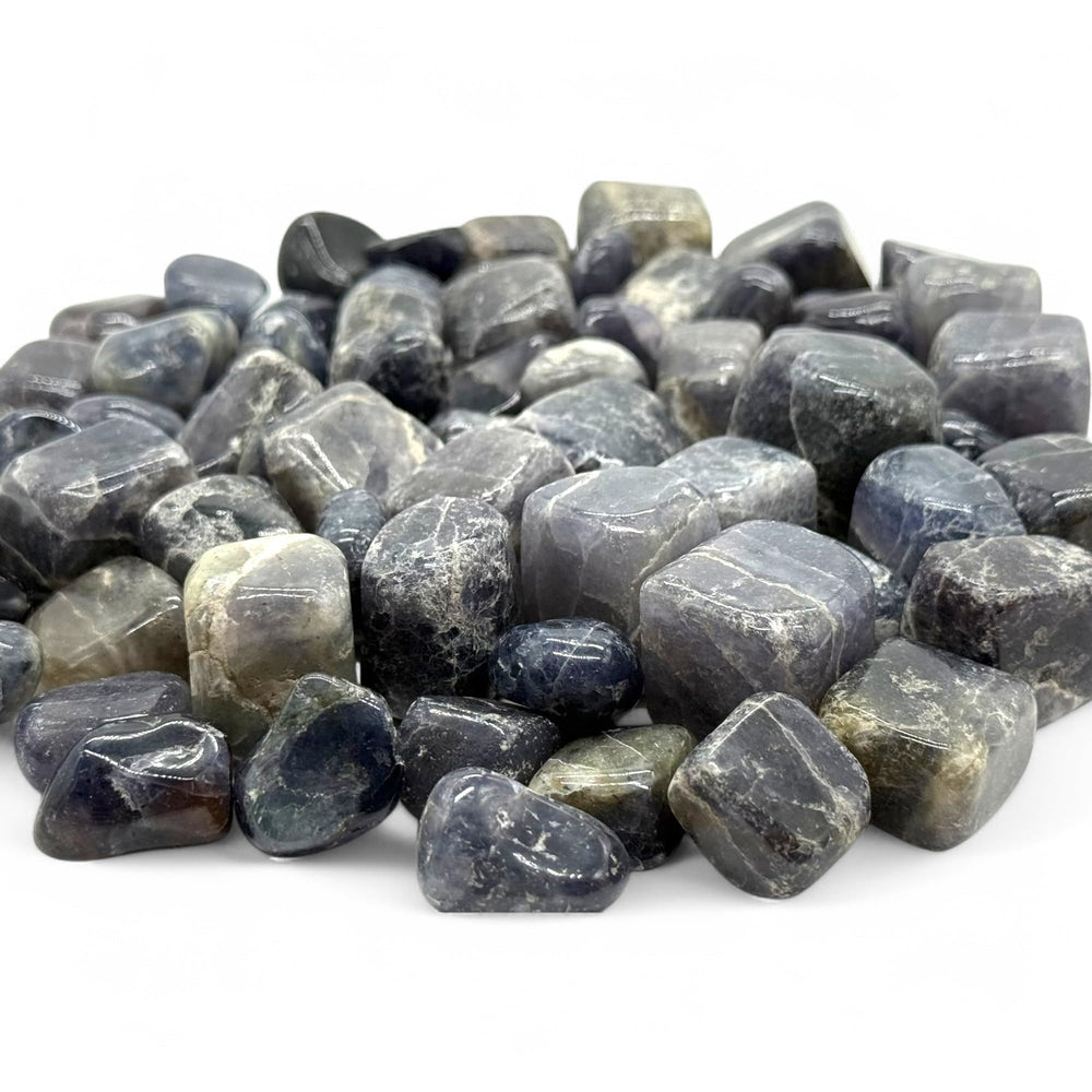 Pachamama Essentials Iolite tumbled stone boosts confidence to break old patterns.