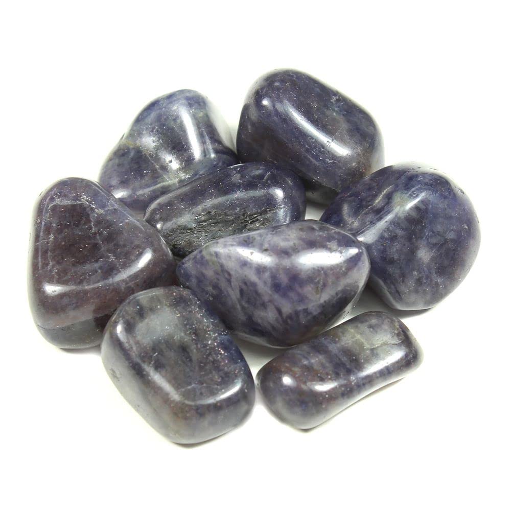 Pachamama Essentials Iolite tumbled stone aids emotional visualization and problem solving.