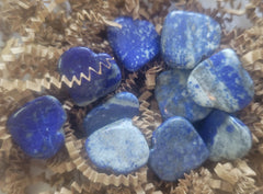 Pachamama Essentials lapis heart stone in gift box, ideal for gifting.