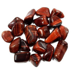 Pachamama Essentials Red Tiger Eye tumbled stones to boost vitality and focus.