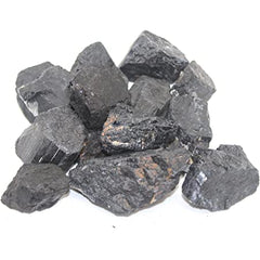 Pachamama Essentials rough black tourmaline crystal closeup for grounding and protective energy.