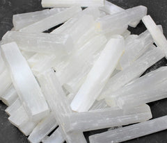 Pachamama Essentials selenite stick 3-5 inches clears energy in any space