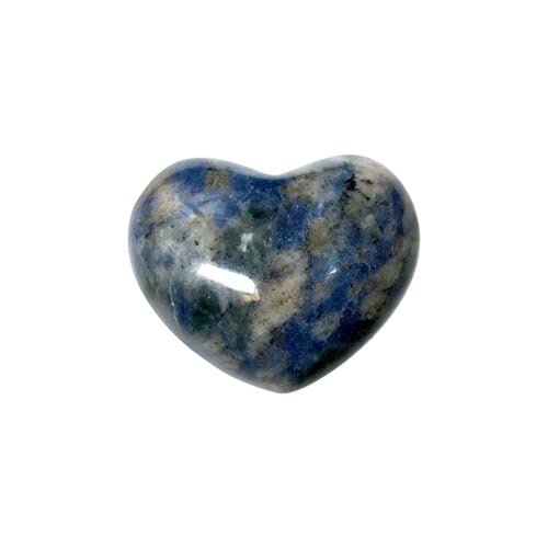 Pachamama Essentials sodalite heart palm stone for chakra balancing and calming energy.