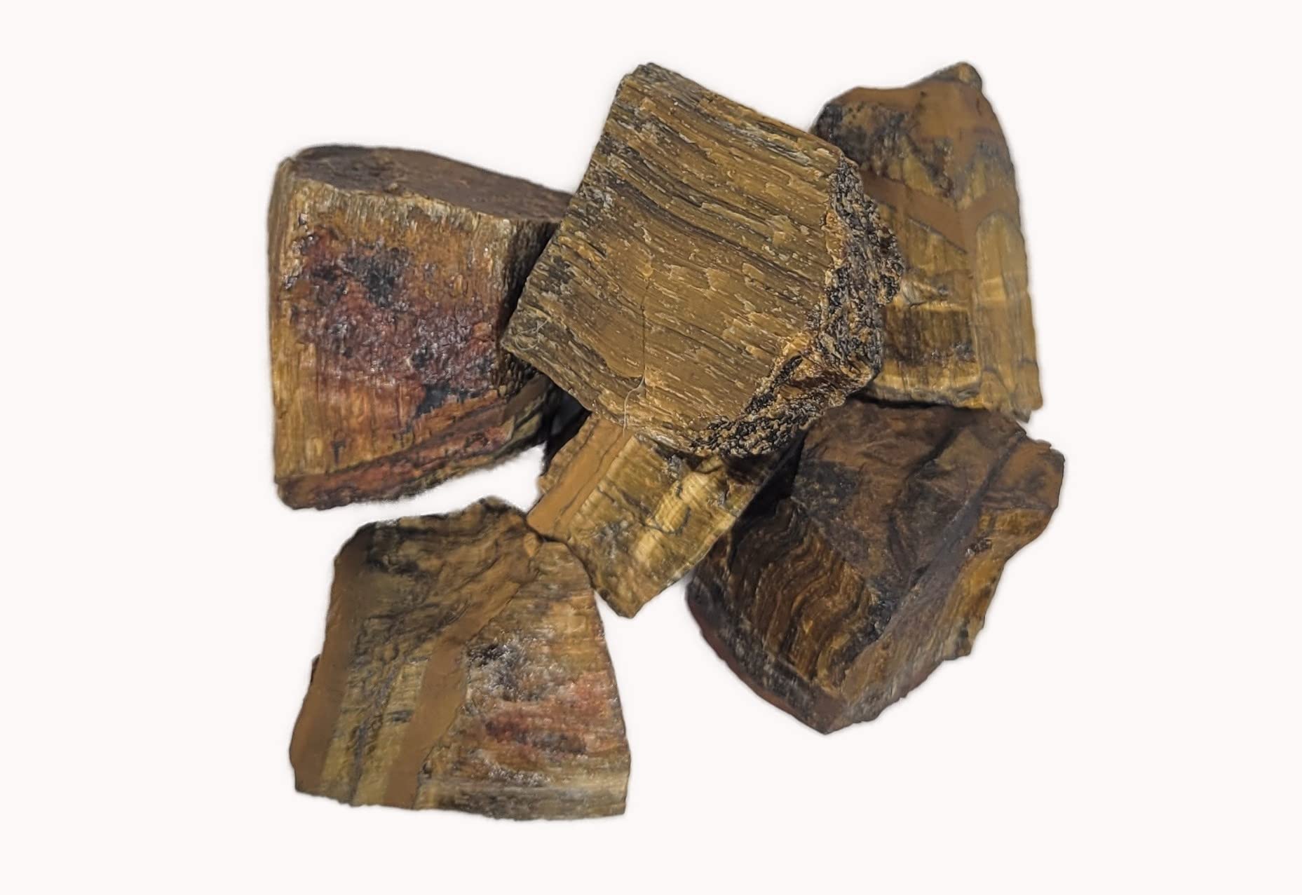 Pachamama Essentials tiger eye crystal closeup shine showing natural luster and protective vibes