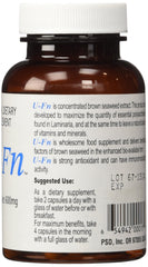 Close-up of a U-Fn capsule showing 600 mg Laminaria japonica content.