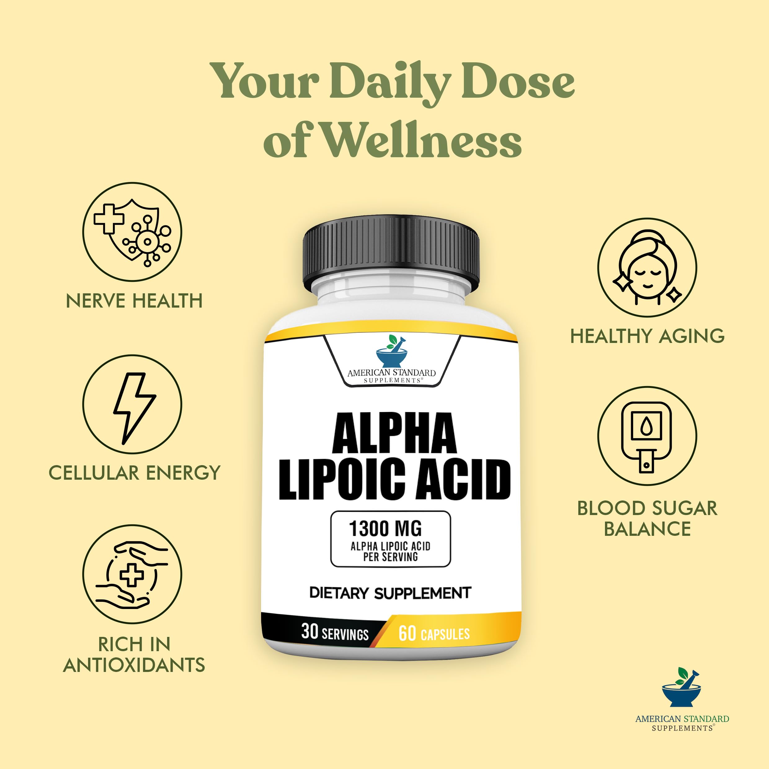 Two-bottle pack of Alpha Lipoic Acid displayed for value