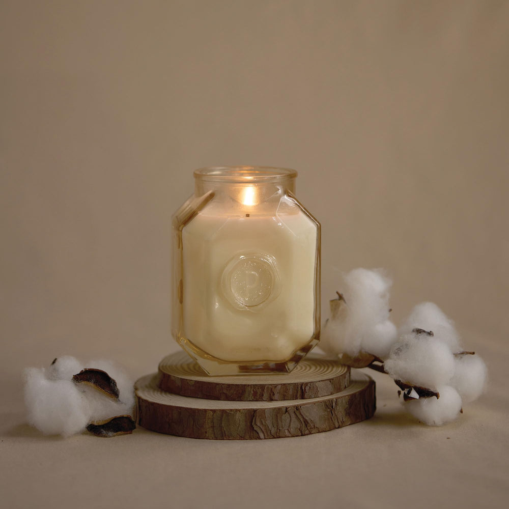 Paddywax Botanica lid with gasket seals fragrance between uses.