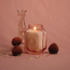 Paddywax Botanica saffron rose closeup highlights rich aroma