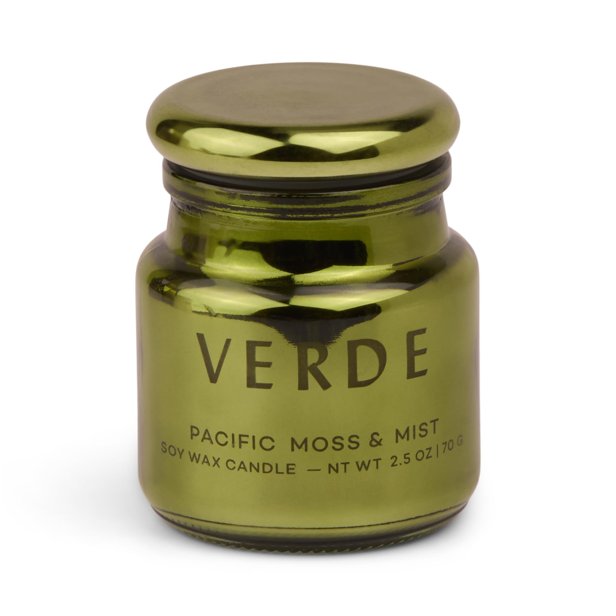 Paddywax Chroma green jar with lid, a stylish decorative candle accent