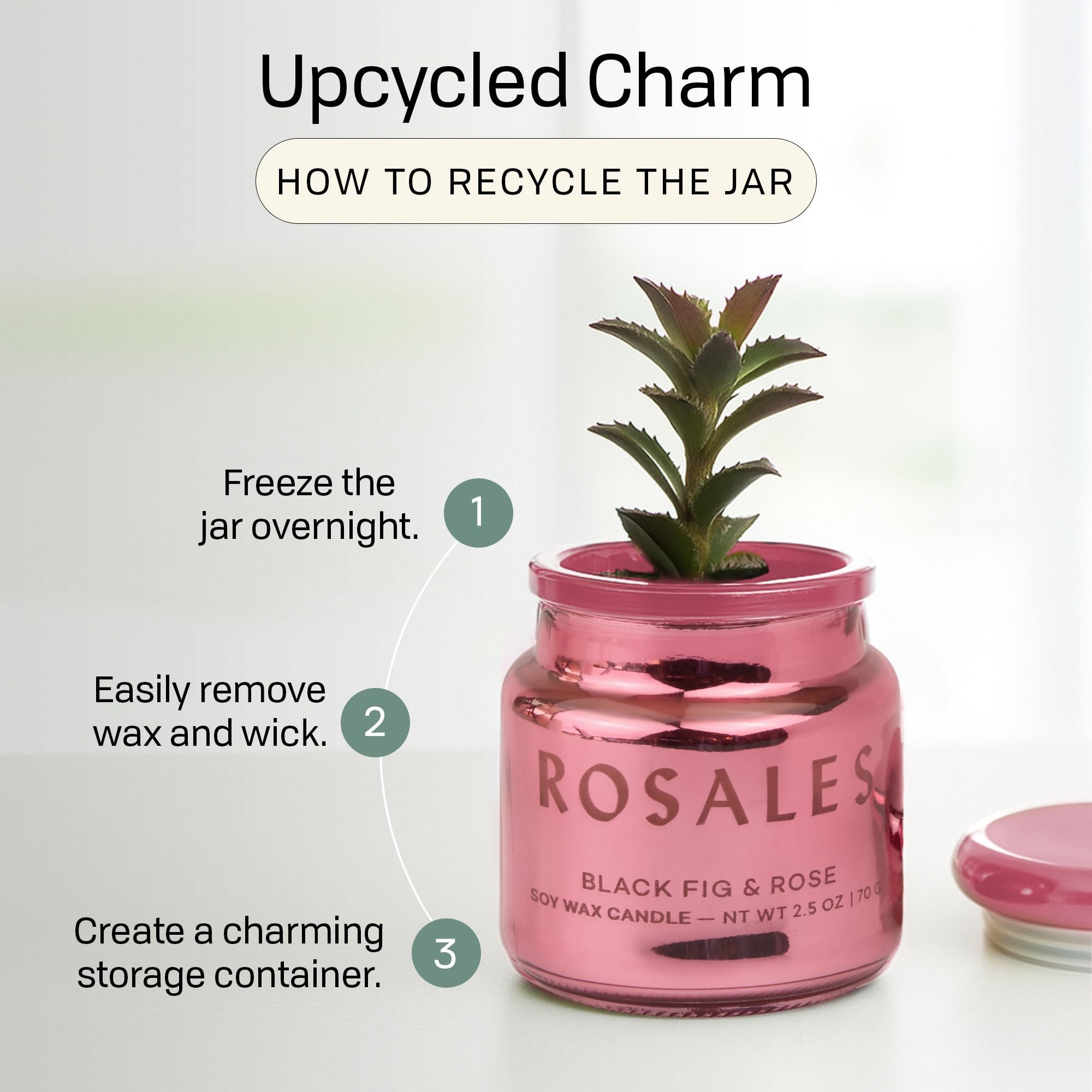 Paddywax Chroma reusable glass jar ideal for trinkets or decor