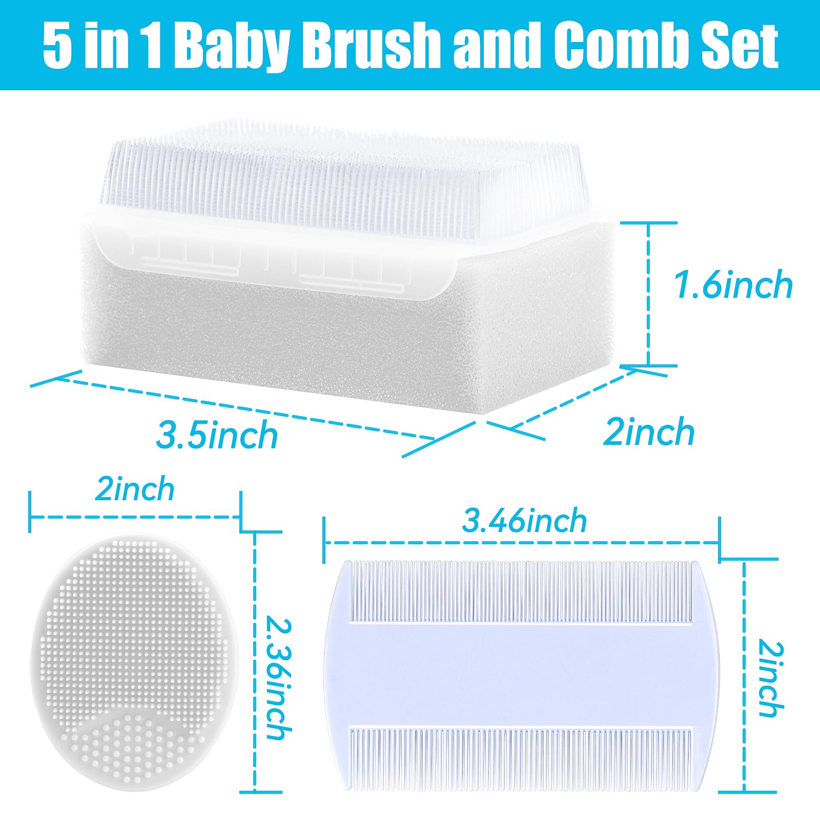 PAKENYESHA cradle-cap brush sponge-brush cleans delicate baby skin softly.