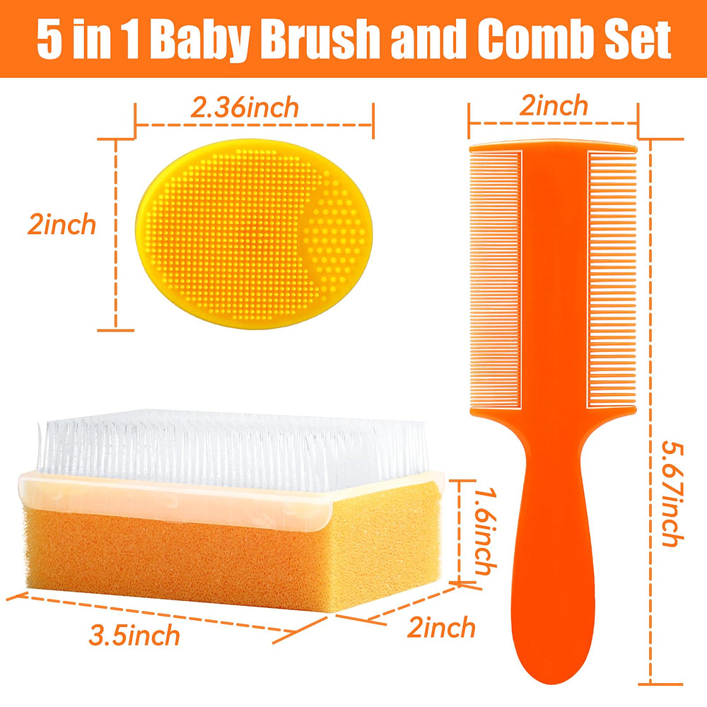 Pakenyesha baby brush with sponge for thorough cleaning of flaky skin.