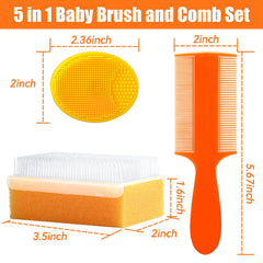 Pakenyesha baby brush with sponge for thorough cleaning of flaky skin.