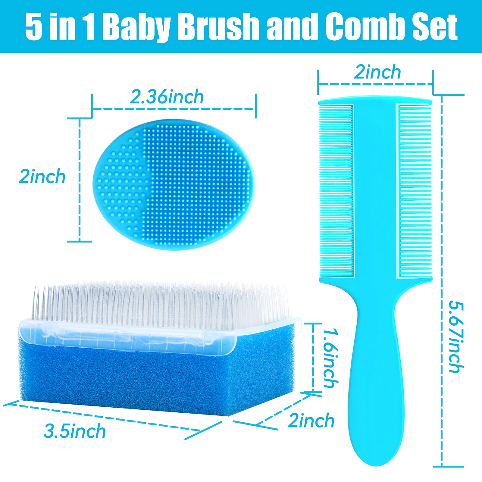 PAKENYESHA dual sided baby comb for versatile hair care