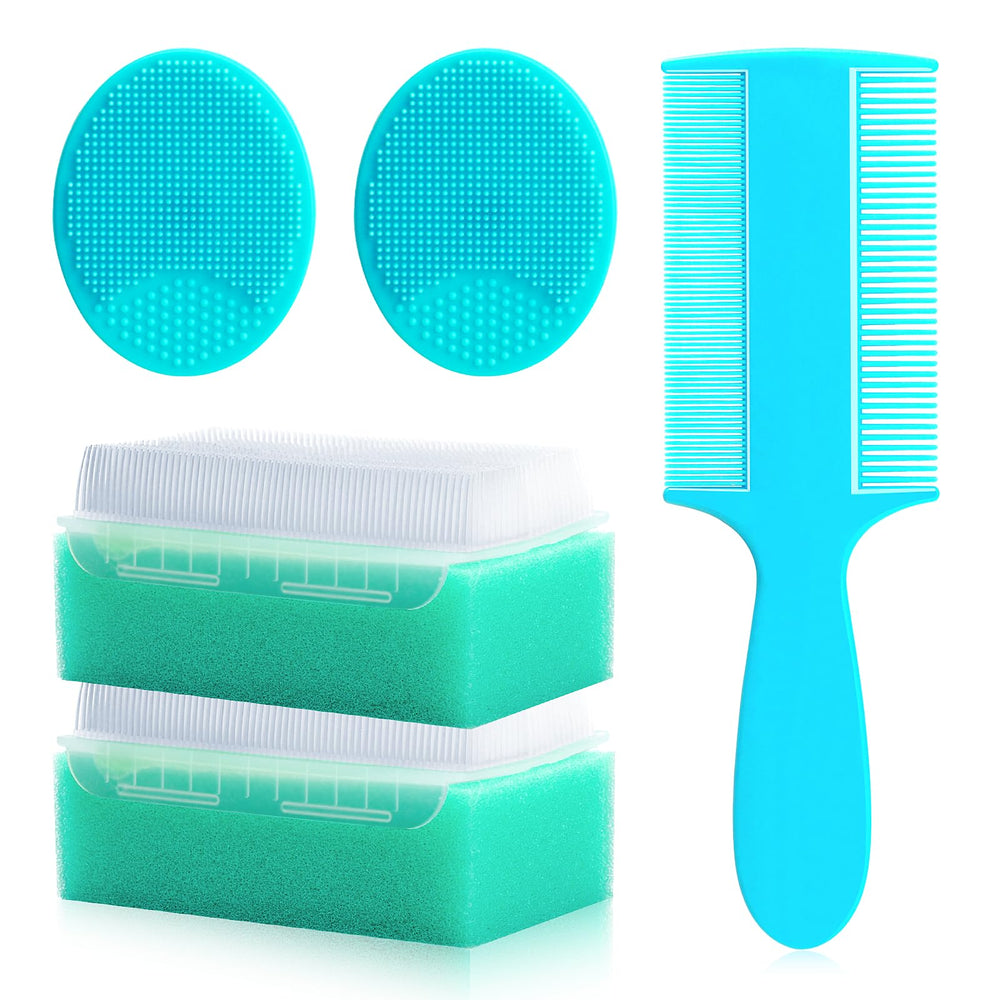 PAKENYESHA cradle cap brush 5pcs set for gentle newborn scalp care