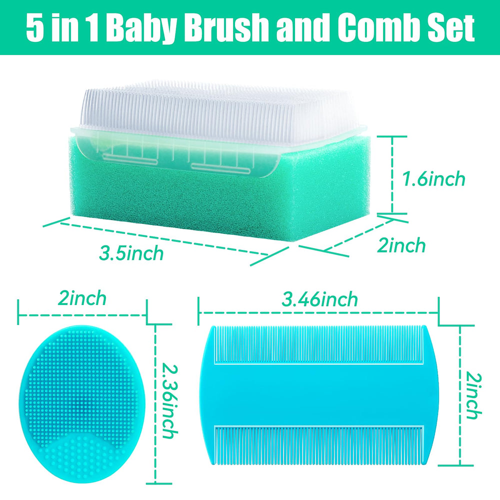 PAKENYESHA silicone cradle cap brush provides scalp massage while removing flaky skin.