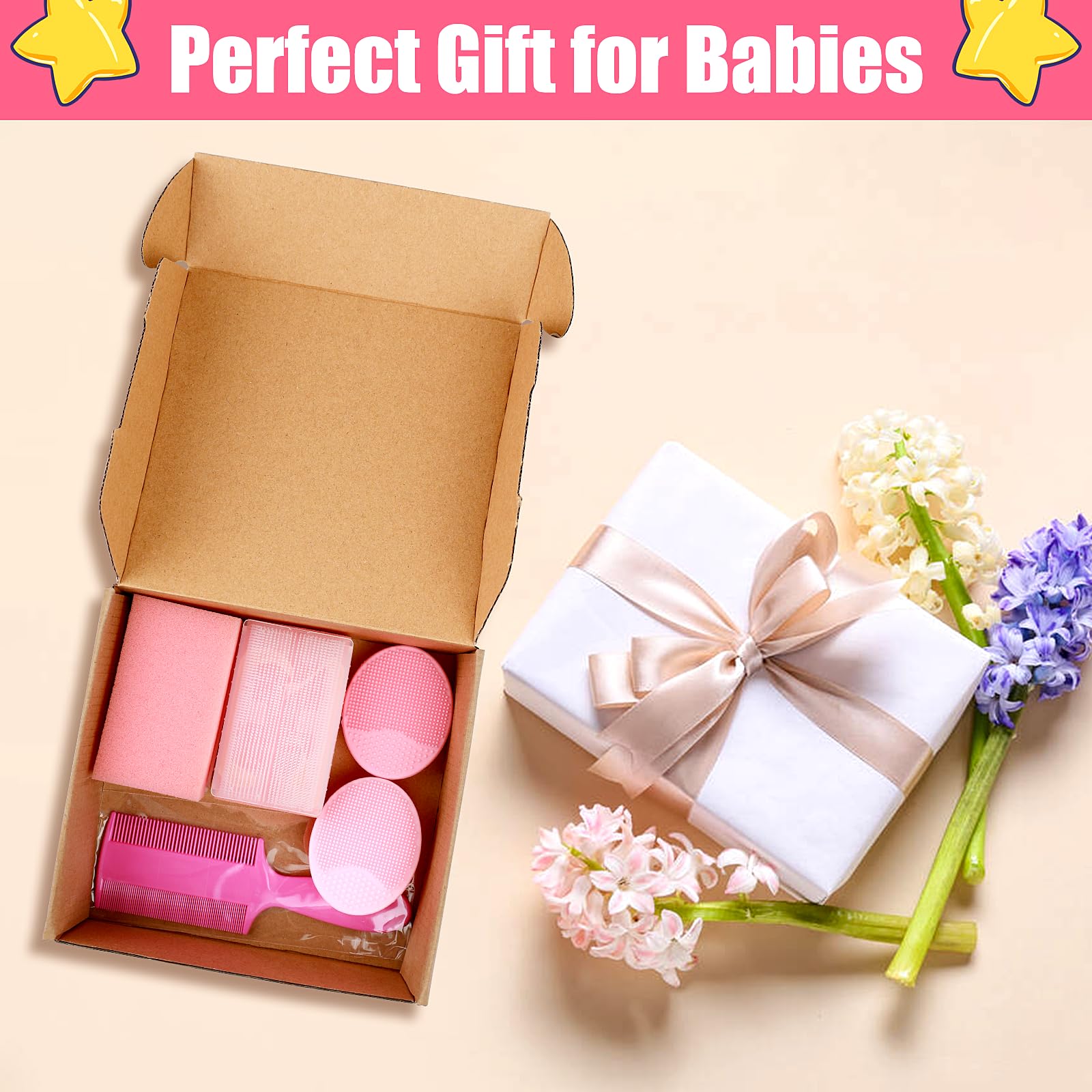 PAKENYESHA newborn grooming essentials in pink for delicate care