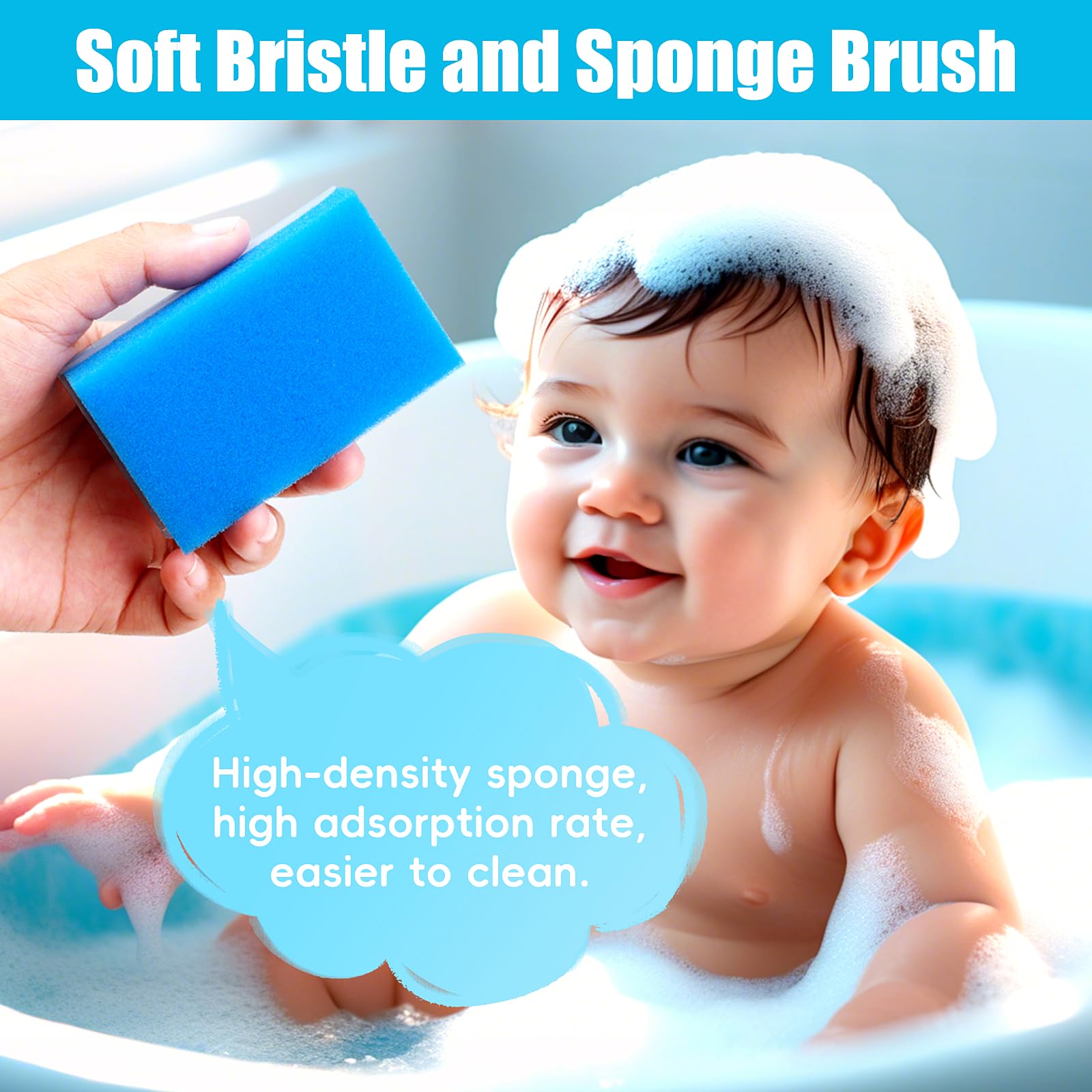 PAKENYESHA silicone cradle cap brush massages the scalp while removing flakes