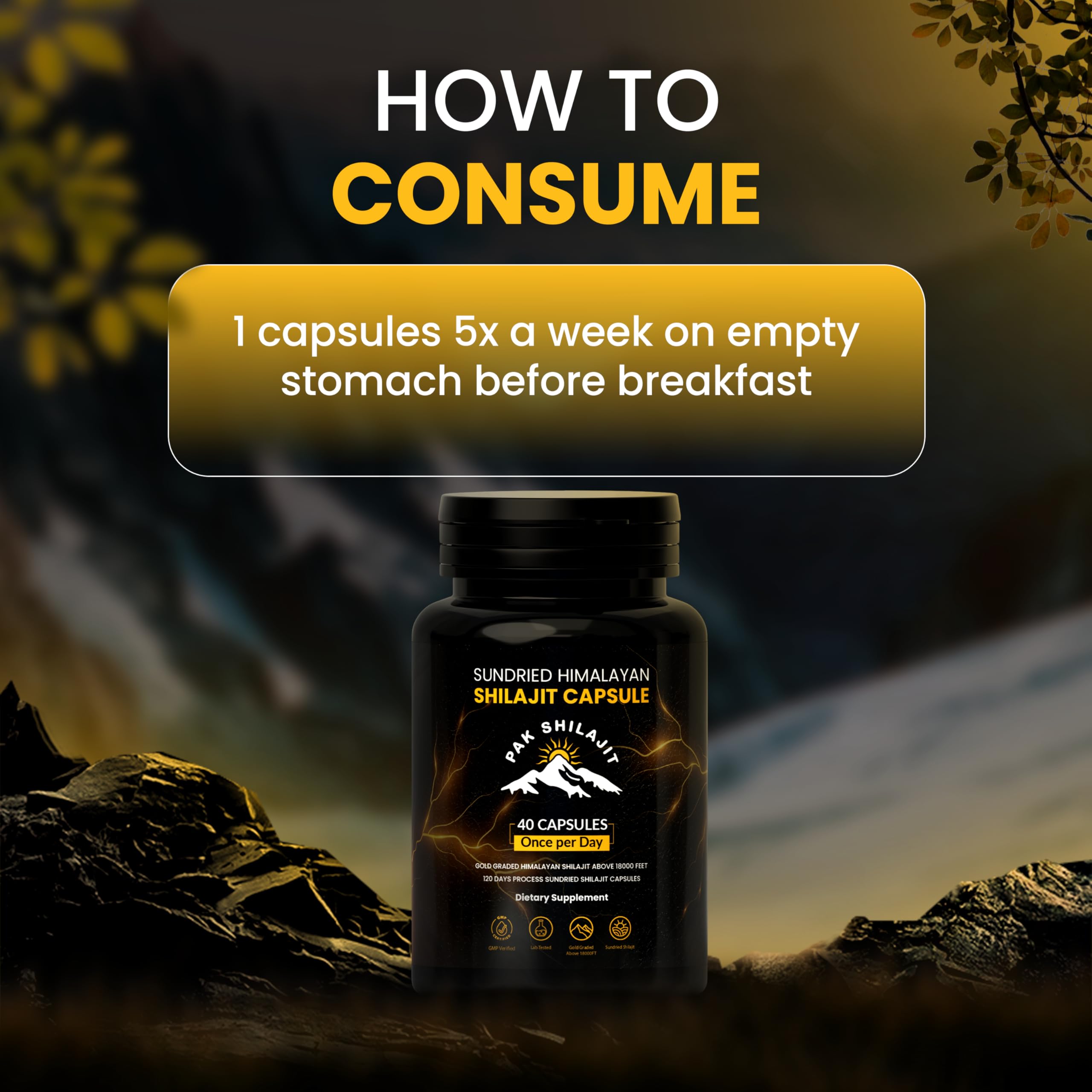 PakShilajit 84 Minerals image emphasizes diverse mineral profile for vitality.
