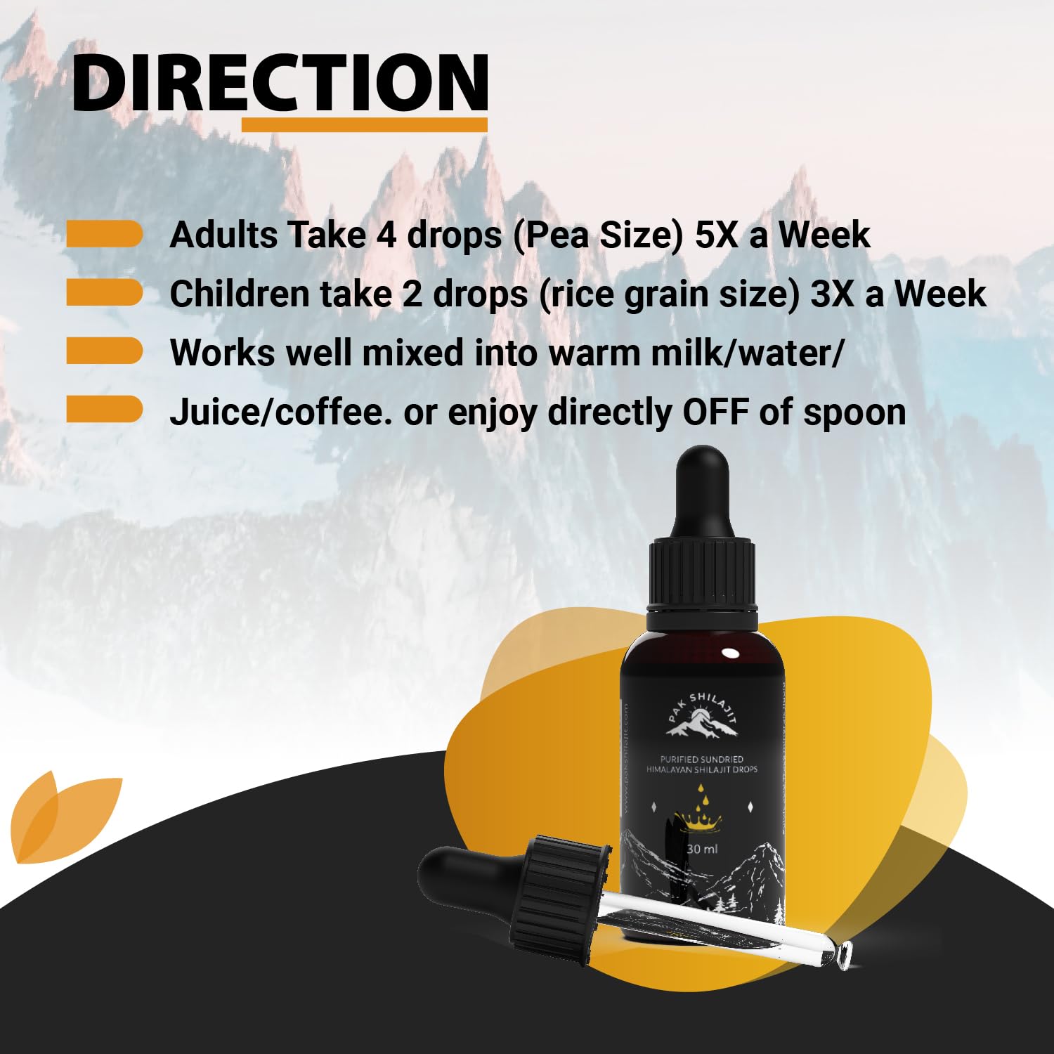PakShilajit fulvic-acid rich 81% shilajit drops for daily use