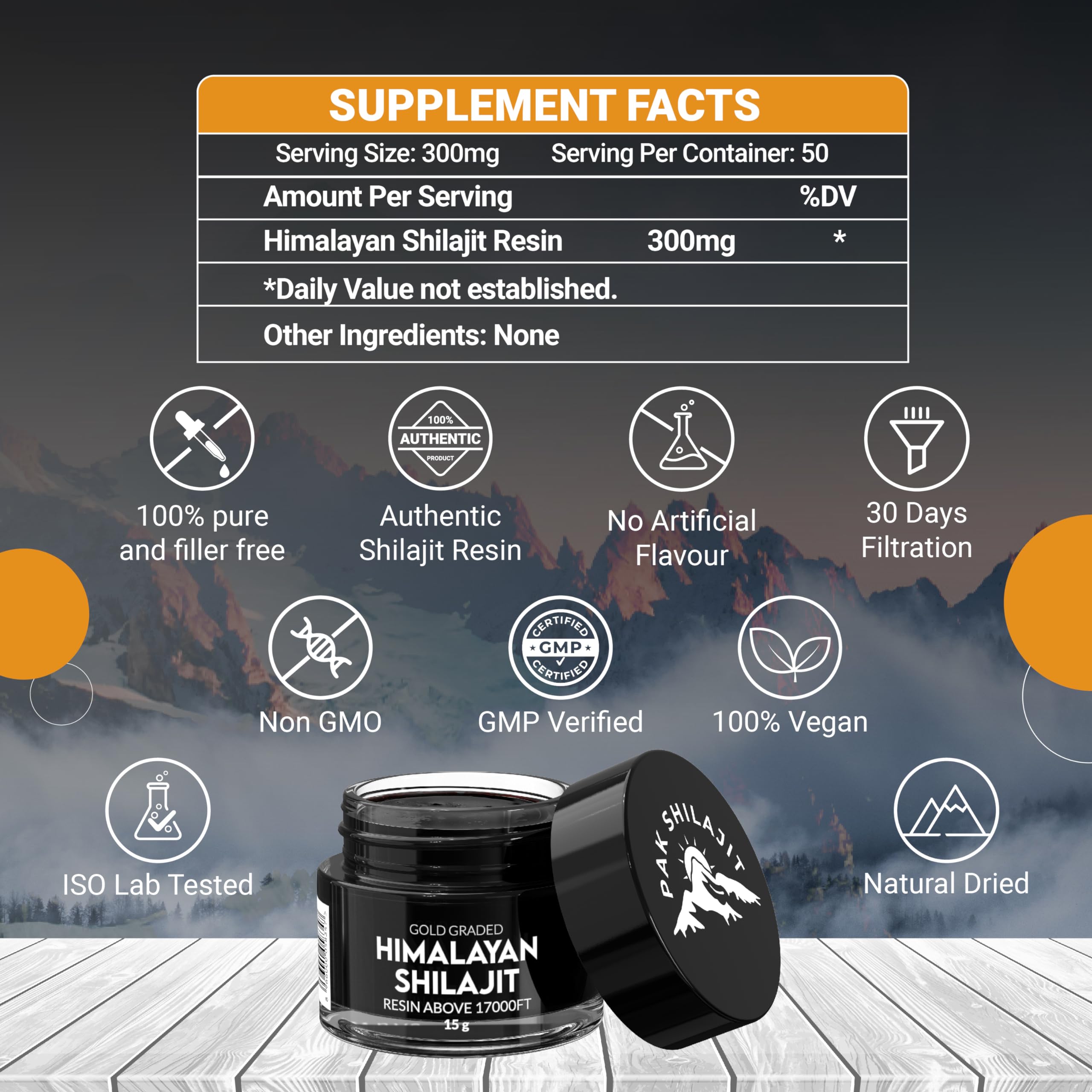 PakShilajit fulvic acid content closeup suggests potent natural compounds