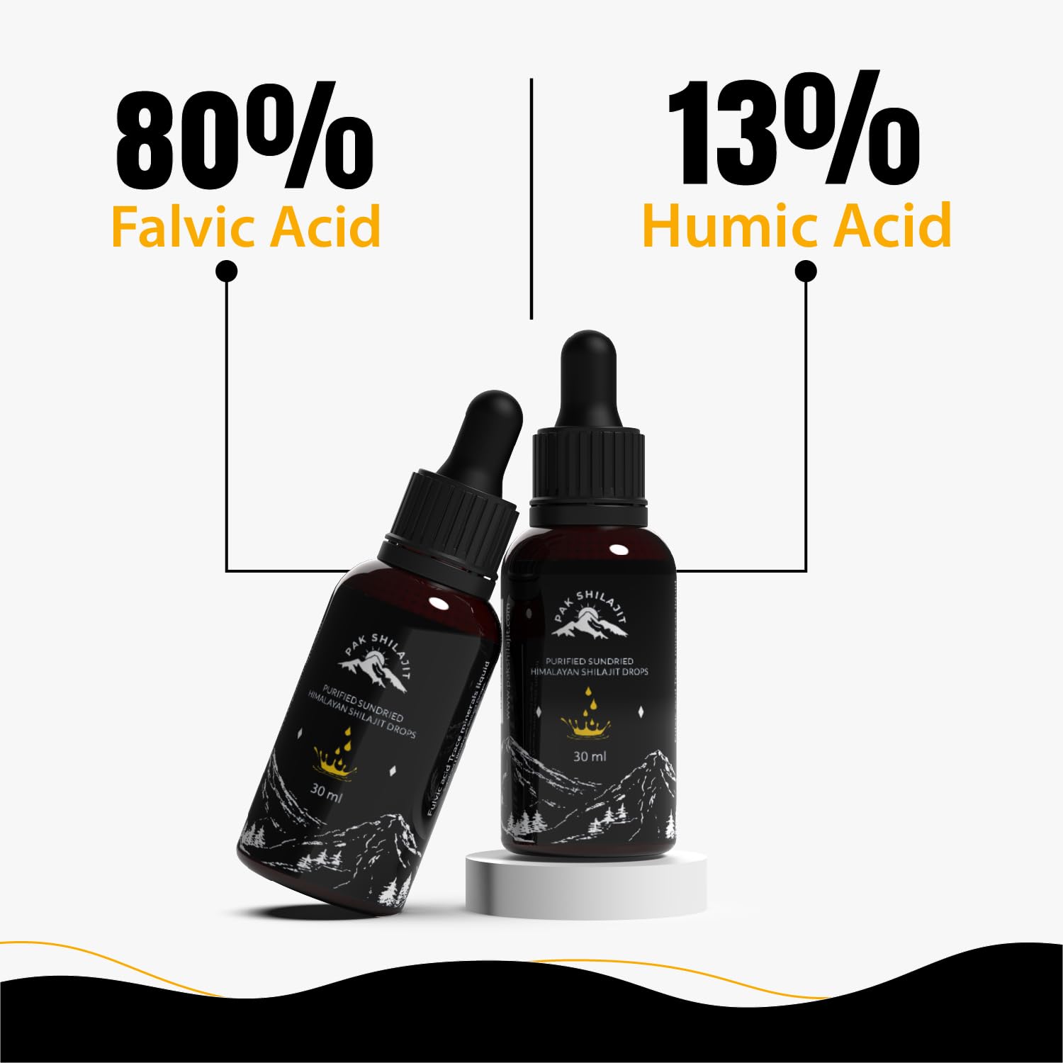 PakShilajit organic Himalayan shilajit drops from pristine mountains