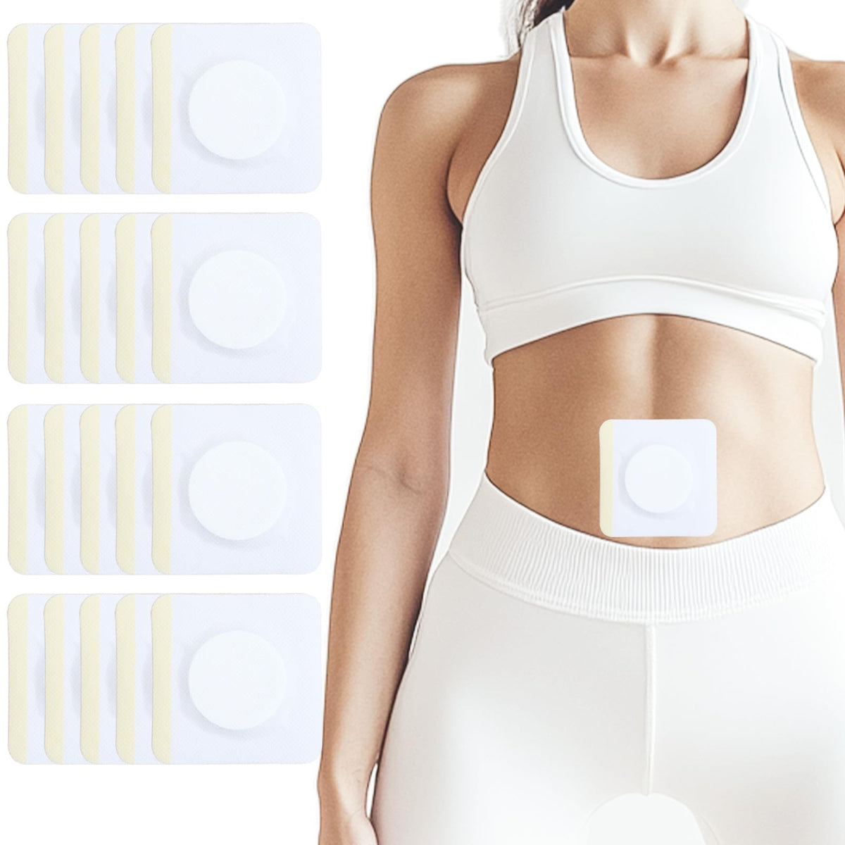 Palakate castor oil pack wrap white with 3.5-inch belly-button coverage