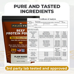PaleoPro powder scoop in a shaker for easy mixing