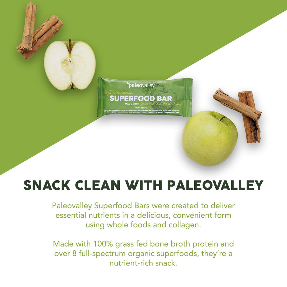 Paleovalley Bars organic superfoods collage with kale and turmeric