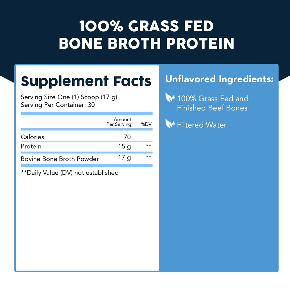 Paleovalley bone broth powder blended into smoothie for easy protein