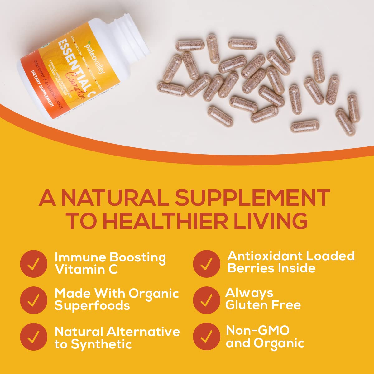 Paleovalley Essential C Complex amla berry provides natural vitamin C