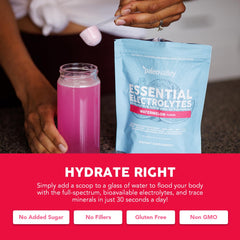 Glass with Paleovalley electrolytes mixed for on-the-go hydration during activity