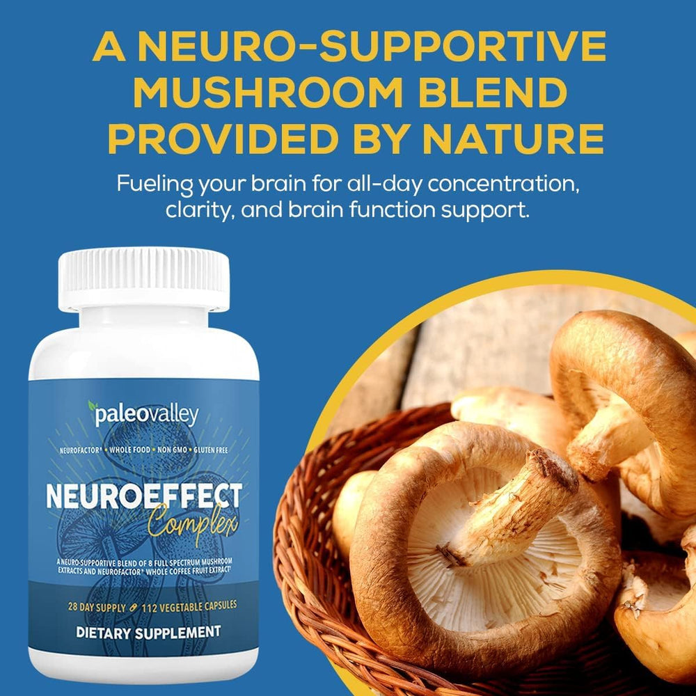 Paleovalley NeuroEffect with coffee fruit extract for steady focus.