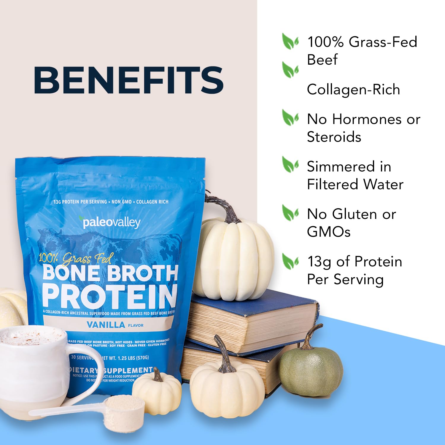Paleovalley vanilla powder poured into coffee for flavor boost