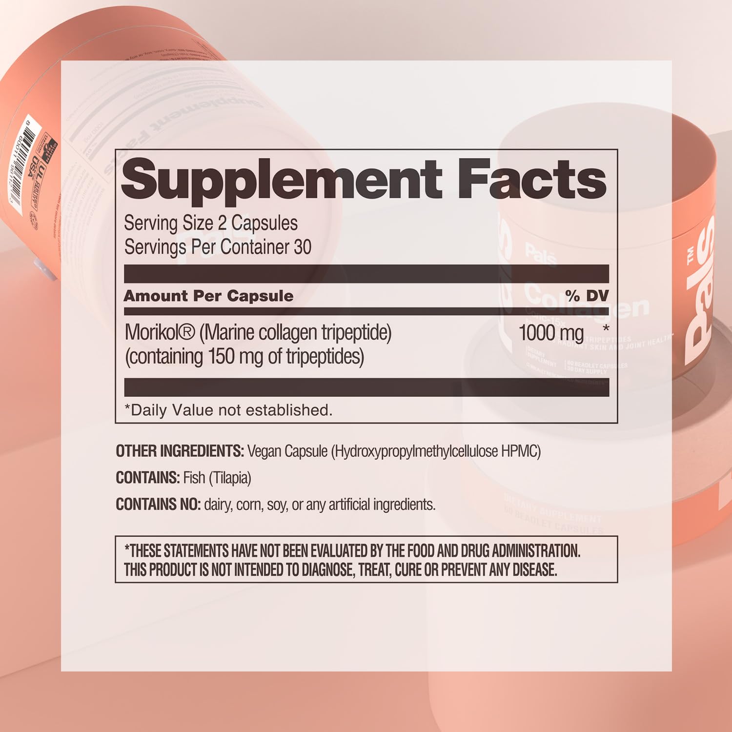 Close-up of PALS capsules emphasizing high bioavailability