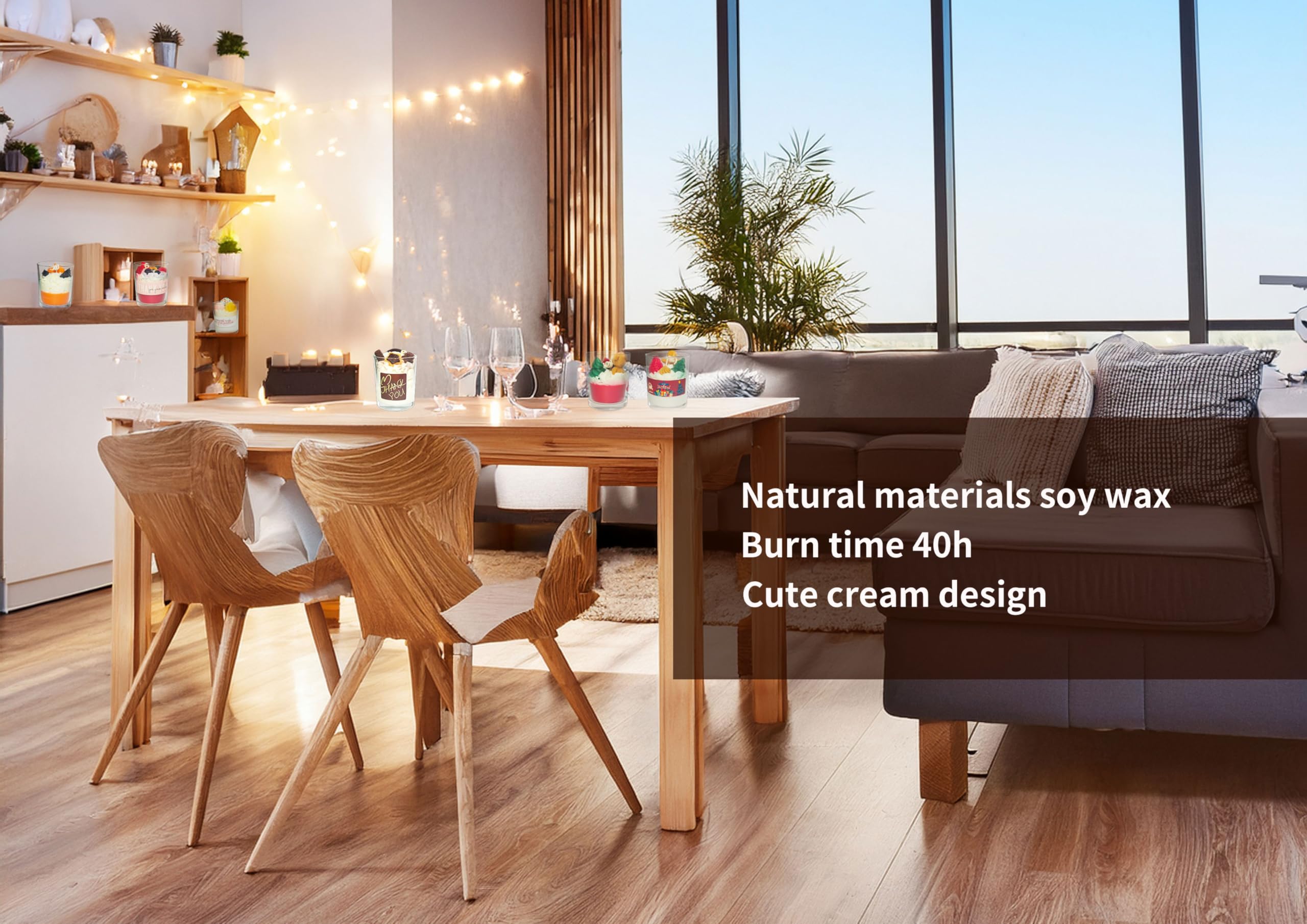 Pandachilla aroma candle home-decor soft-ambient-light enhances room mood