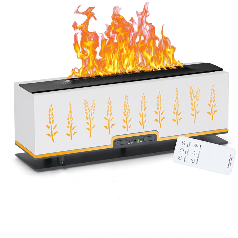PANGPENG Colorful diffuser with flame effect creating cozy ambiance.