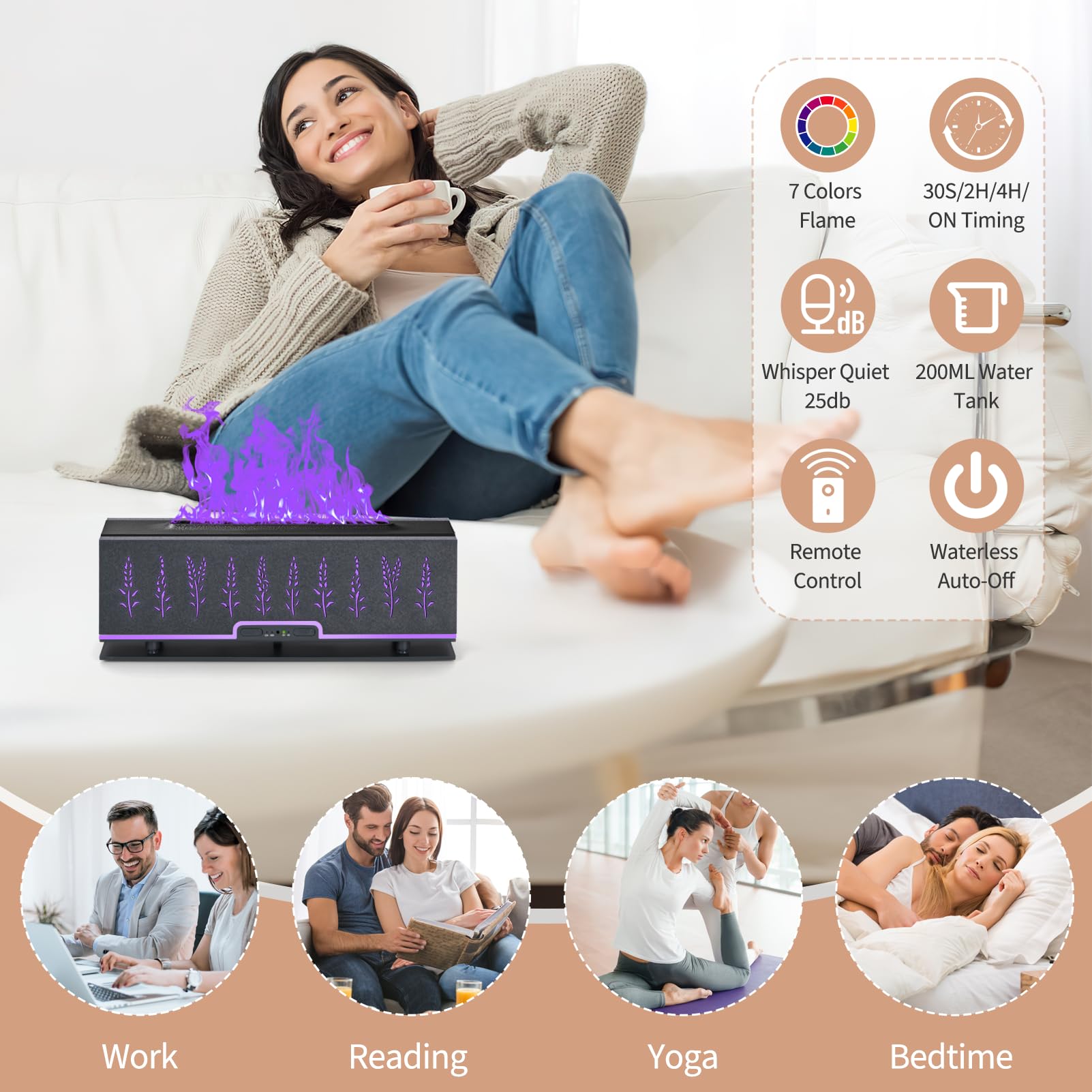 PANGPENG ultra-quiet aromatherapy diffuser for peaceful environments