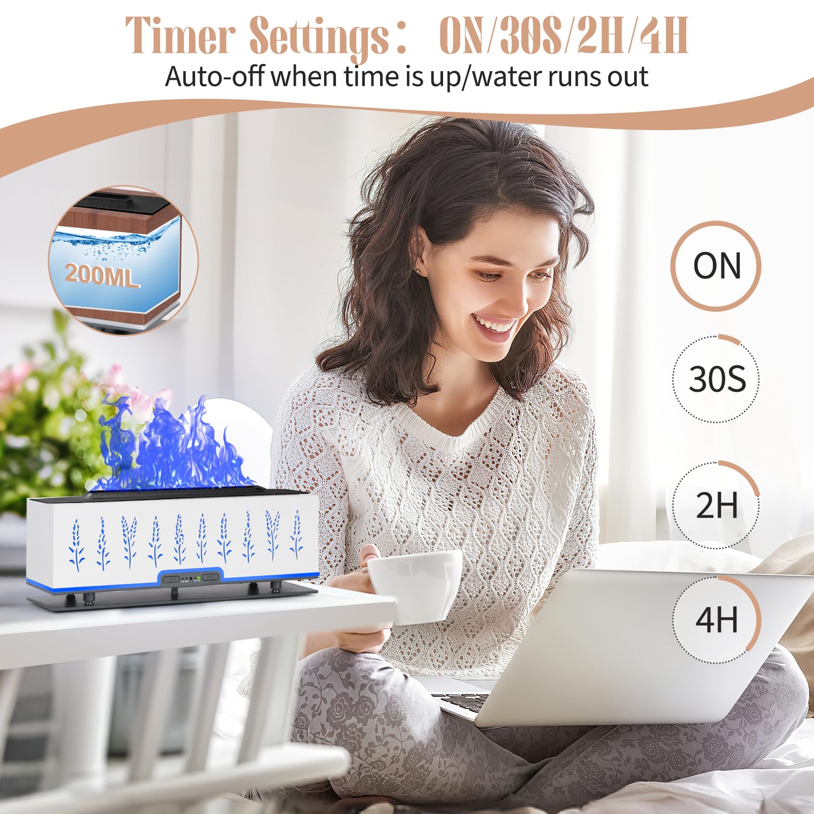 PANGPENG ultra-quiet diffuser delivers calm, distraction-free use.