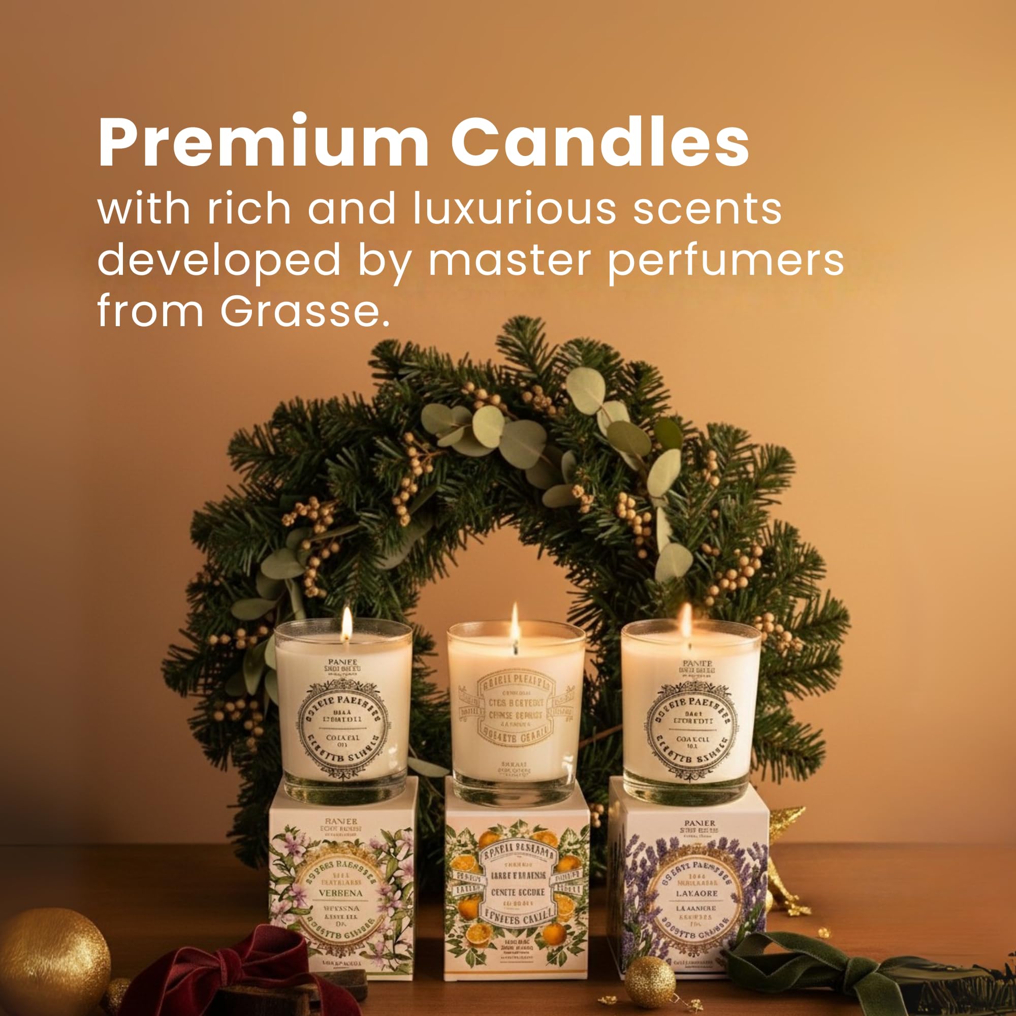 Panier des Sens Verbena Candle burn time up to 55 hours described by radiant glow
