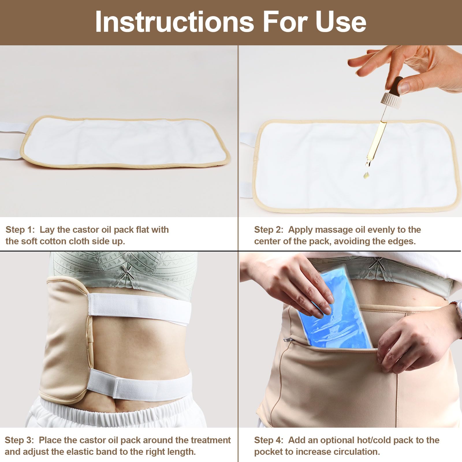 Pankousa elastic strap ensures secure, adjustable fit for many body sizes